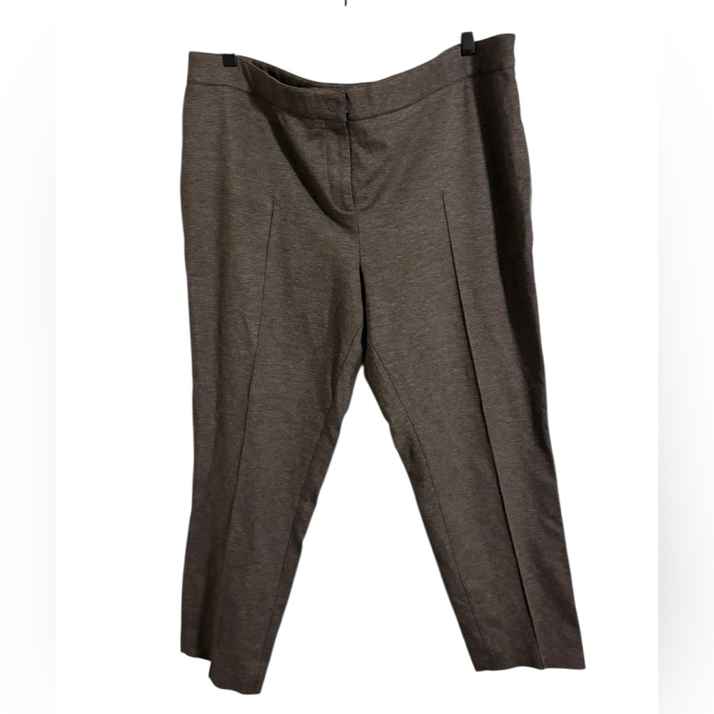 Akris Punto Brown Pleated Career Dress Pants‎ Size 18